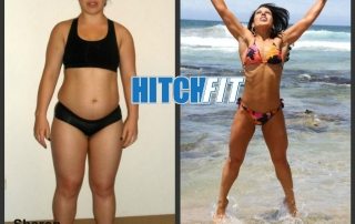 Sharon before and after front