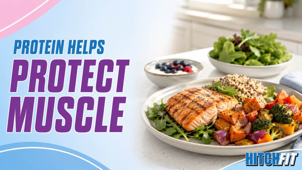 Protein Helps protect muscle over 40 so you can lose body fat